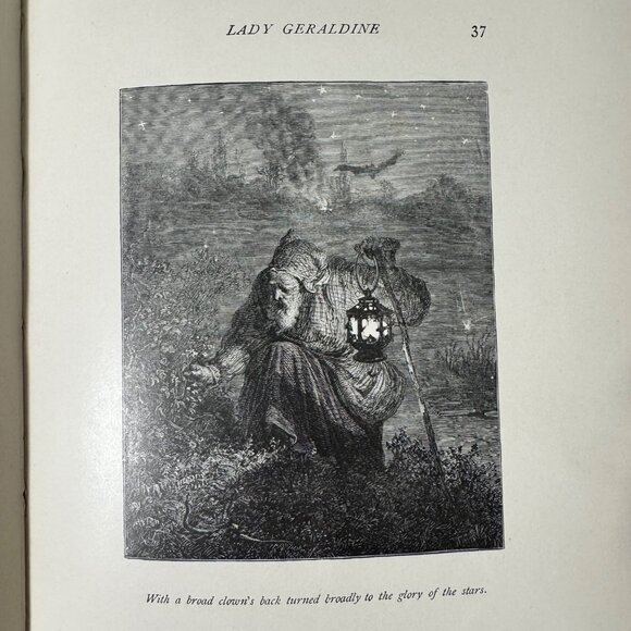 Lady Geraldines Courtship By Elizabeth Barrett Browning 1885 Antique Hardcover B - Picture 12 of 16